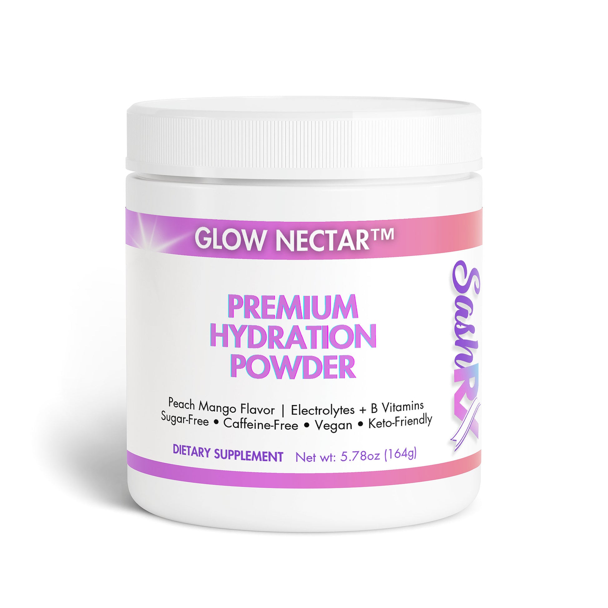 Glow Nectar™ – Electrolyte Hydration Powder (Peach Mango)