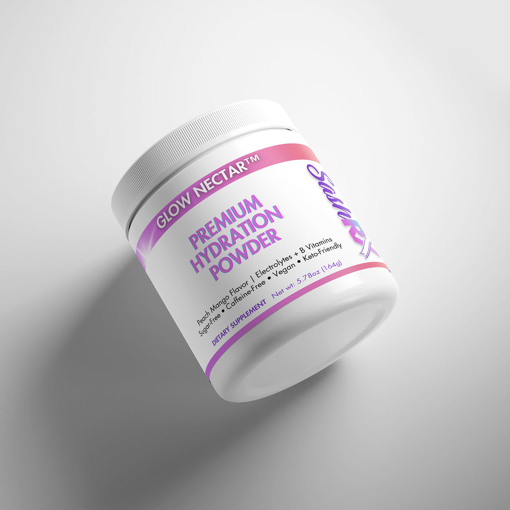 Glow Nectar™ – Electrolyte Hydration Powder (Peach Mango)
