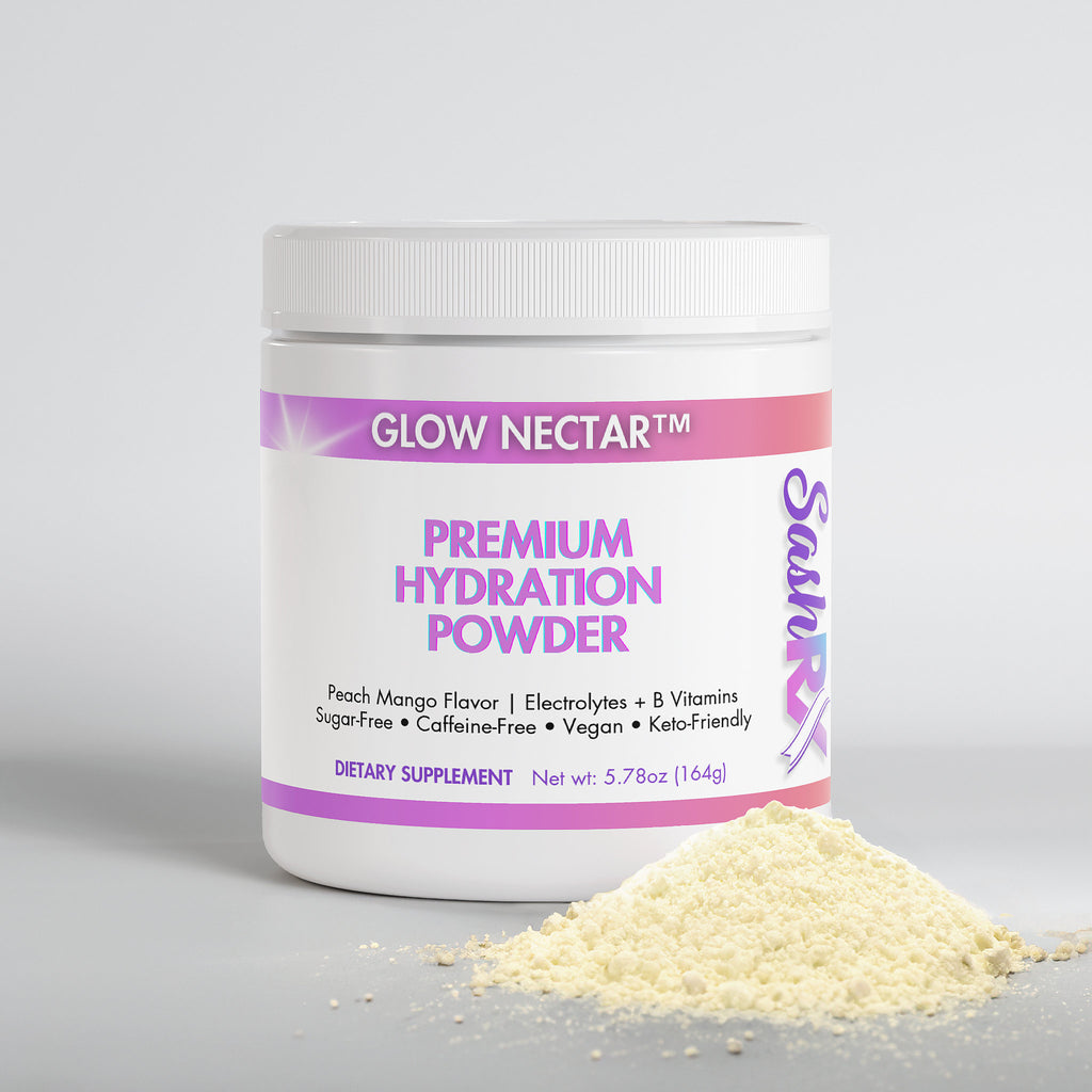 Glow Nectar™ – Electrolyte Hydration Powder (Peach Mango)